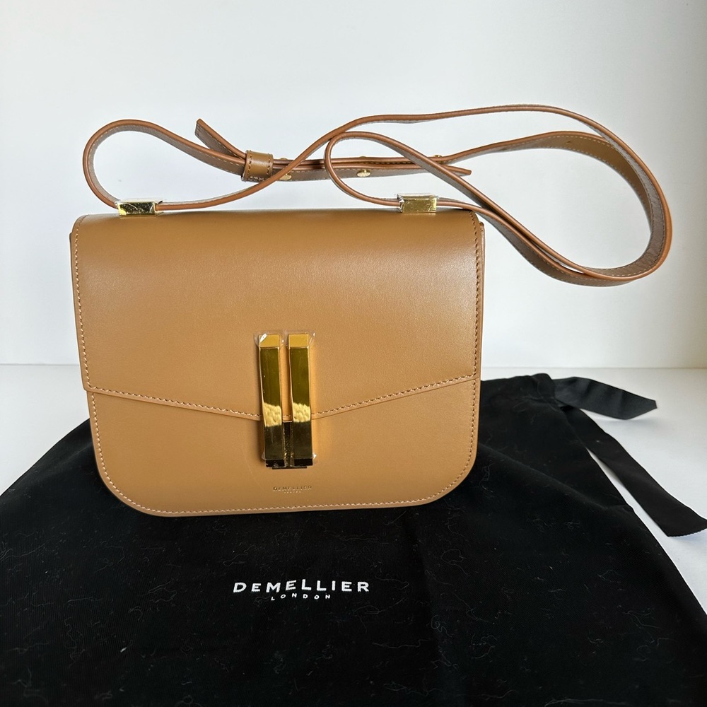 Demellier Vancouver Authentic crossbody shoulder bag caramel